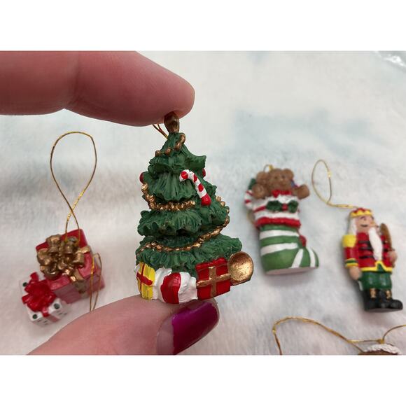 Christmas Ceramic Mini Ornaments set of 16 - Picture 2 of 10